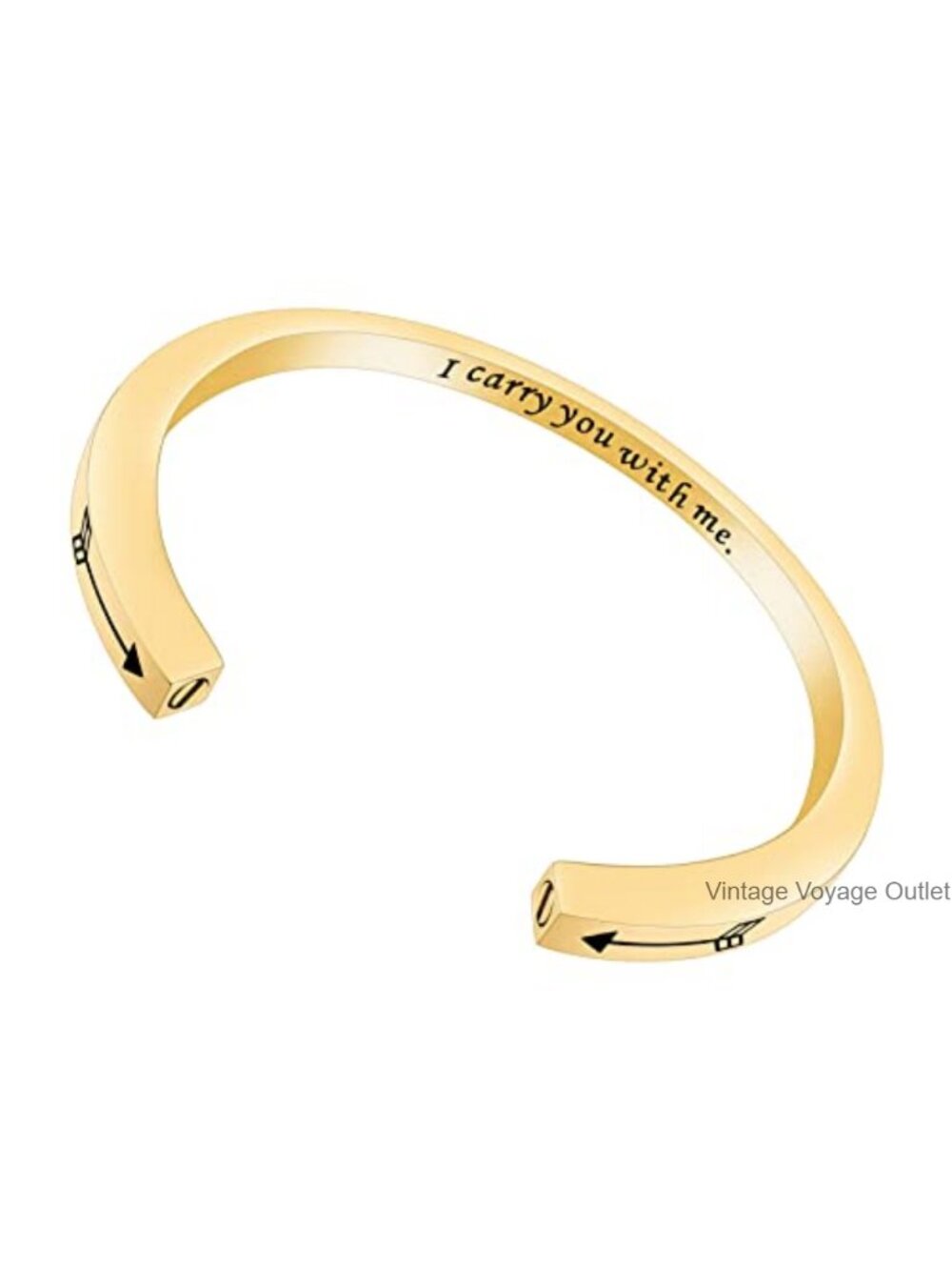 Stainless Steel Cremation Urn Bracelet Memorial Ashes Cuff Bangle